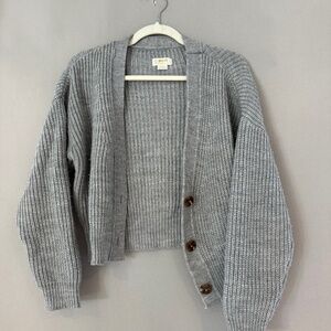Maeve for Anthropologie grey knit sweater XS